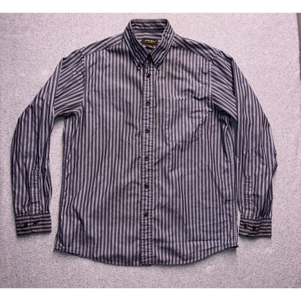 Eddie Bauer Striped Button-Down Long Sleeve Shirt - Men's Size Medium